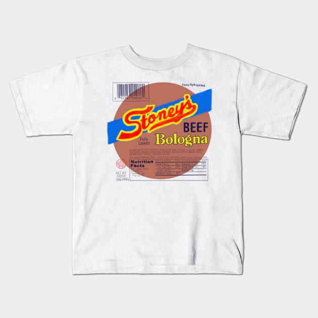 Stoney's Bologna Meat Pack - BEEF Kids T-Shirt by okaybutwhatif